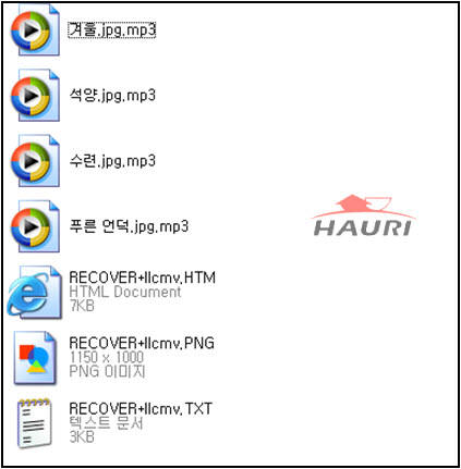 이번 테슬라크립트 변종은 확장자를 음원파일과 같은 .mp3로 바꿔 피해자 혼란을 가중 시킨다.(사진:하우리)
