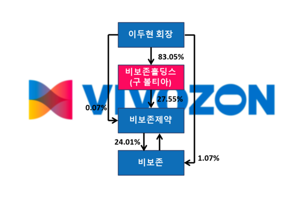 비보존그룹 지배구조. 자료/전자공시시스템.