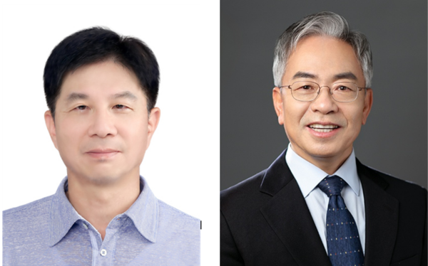 정세영 경희대학교 약학대학 명예교수(왼쪽)와 이상국 서울대학교 약학대학 교수. 사진/부채표 가송재단