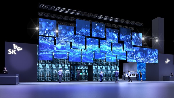 CES2025 SK 전시관의 입구인 ‘혁신의 문(Innovation Gate)’의 조감도. SK