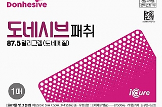 아이큐어가 개발한 1주 2회 투여 제형의 도네페질 제제 '도네시브패취'. 사진/아이큐어