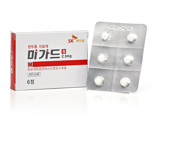 SK케미칼의 편두통 치료제 '미가드정'. 사진/SK케미칼